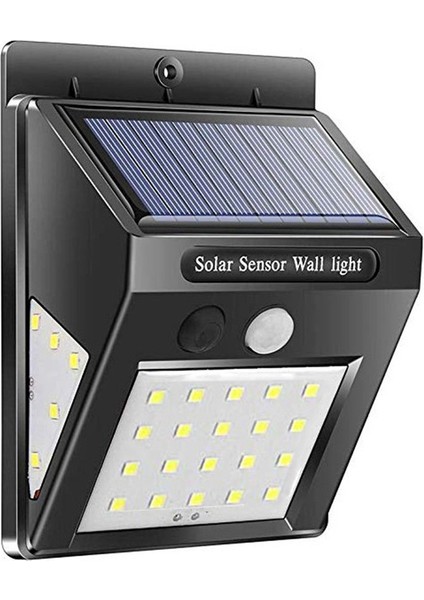 Şarj Edilebilir Güneş Işığı 20 LED Su Geçirmez Hareket Sensörü Güvenlik Solar Lamba Dış Mekan Acil Duvar Lambası (Yurt Dışından)