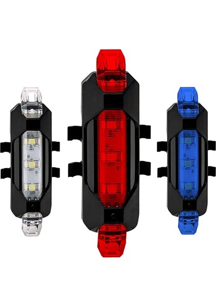 USB Mavi Bir Kırmızı Stili 3 Modlu Bisiklet Ön Işık Süper Yüksek Sesli Çan Kornası USB Pil LED Far Bisiklet El Feneri Su Geçirmez Bisiklet Aksesuarları (Yurt Dışından)