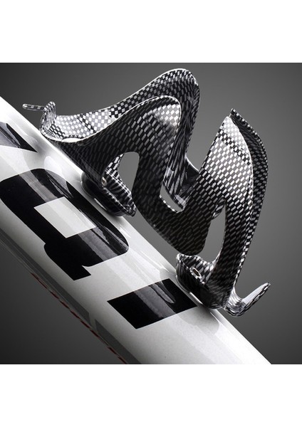 Su Şişesi Tutucu Karbon Fiber Dağ Yol Bisikleti Bisiklet Dokusu + Açık Bisiklet Eğlencesi Için 2 Vida (Yurt Dışından)