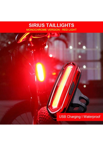 Siyah Stil 5 LED Kurt Yıldız Uyarı Işığı Bisiklet Işığı USB Şarj Edilebilir Bisiklet Bisiklet Kuyruk Uyarı Işığı Arka Güvenlik Gece Sürme Bisiklet Işığı (Yurt Dışından)