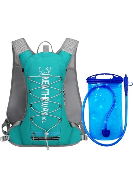 Yeşil ve 1l Su Stili 10L Açık Spor Bisiklet Koşusu Kamp Su Torbası Depolama Nemlendirme Sırt Çantası Ultralight Yürüyüş Bisiklet Sürme Paketi Mesane Sırt Çantası (Yurt Dışından)
