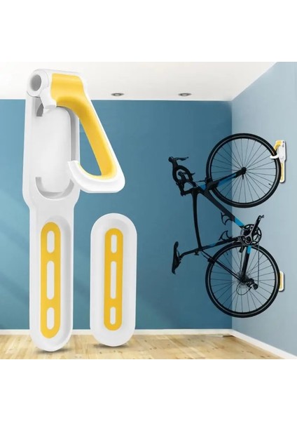 Sarı Stil Bisiklet Duvara Monte Kanca Tutucu Stand Mtb Bisiklet Rafı Ev Duvar Kancası Kapalı Park Rafları Dağ Bisikleti Asılı Duvara Montaj (Yurt Dışından)