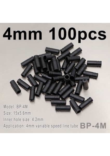 Bp-4m 100 Adet Stil Adet Bisiklet Bisiklet Fren Dişlisi Dış Kablo Uç Kapakları Ipuçları Kıvrımlar 4mm Plastik Fren Kapağı Plastik Kablo Kapakları (Yurt Dışından)