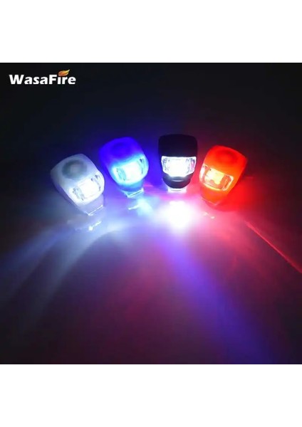 Siyah Stil Wasafire Yeni LED Bisiklet Işıkları Silikon Bisiklet Işık Kafası Ön Arka Tekerlek LED Flaş Lambası Su Geçirmez Bisiklet Uyarısı Spor Hediye (Yurt Dışından)