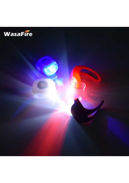 Siyah Stil Wasafire Yeni LED Bisiklet Işıkları Silikon Bisiklet Işık Kafası Ön Arka Tekerlek LED Flaş Lambası Su Geçirmez Bisiklet Uyarısı Spor Hediye (Yurt Dışından)