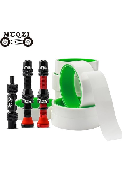 27 mm Kırmızı Stil Muqzı Tubeless Lastik Kiti Mtb Yol Bisikleti Tubeless Jant Sızdırmazlık Bandı ve Schrader Valf ve Valf Göbeği Çıkarma Aleti Bisiklet Aksesuarları (Yurt Dışından) modelleri