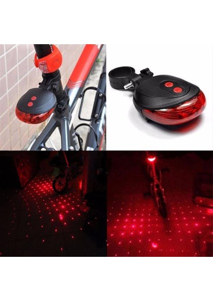 Kırmızı Cipso Tarzı Su Geçirmez Bisiklet Bisiklet Işıkları Arka Lambaları LED Lazer Güvenlik Uyarısı Bisiklet Işıkları Bisiklet Kuyruğu Bisiklet Aksesuarları Işıkları (Yurt Dışından)