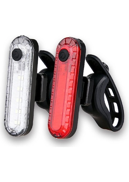 Stil Ayarla 2 Adet Bisiklet Arka Işık 4 Modu USB Şarj Edilebilir Bisiklet Lanter Bisiklet Bisiklet Için LED Ön Arka Kuyruk Işık Lambası Uyarı Aksesuarları (Yurt Dışından)