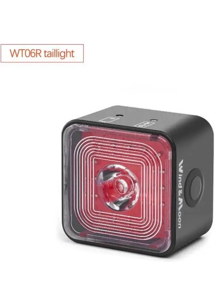 WT06R Kuyruk Stili Akıllı Fren Kuyruk Lambası USB Şarj Su Geçirmez Sürme Işık Bisiklet 120 Lümen Akıllı Sensör Arka Işıklar Bisiklet Aksesuarları (Yurt Dışından)