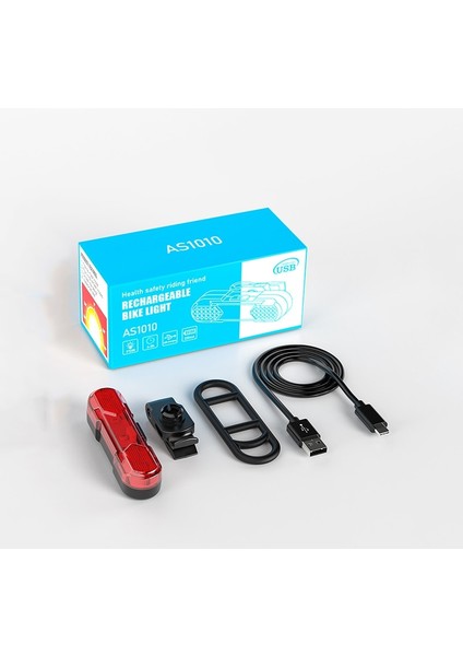 Kırmızı 1 Tarzı USB Şarj Edilebilir Bisiklet Kuyruk Lambası Gece Sürüşü Dağ Bisikletleri Için Yanıp Sönen Uyarı Lambası Uyarı Lambası Sürüş Ekipmanı (Yurt Dışından)
