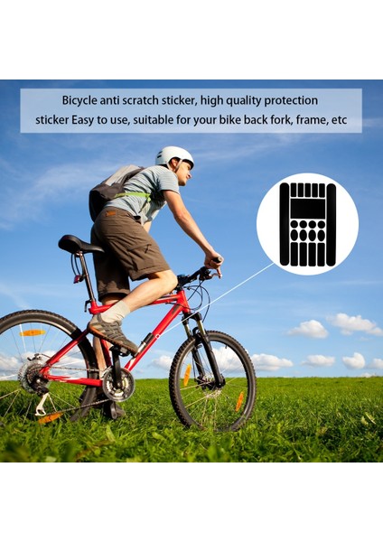 Mat Siyah Stil Bisiklet Zinciri Koruma Etiketi Fiber Bisiklet Çerçevesi Çizik Koruyucu Kendinden Yapışkanlı Koruyucu Paster Sıcak Satış (Yurt Dışından) fırsatları