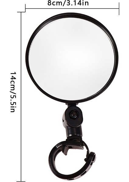 14X8CM Tarzı Bisiklet Gidon Dikiz Aynası Taşınabilir Evrensel Ayarlanabilir Mtb Bisiklet Aksesuarları Dikiz Aynası Geniş Açı Dışbükey Ayna (Yurt Dışından)