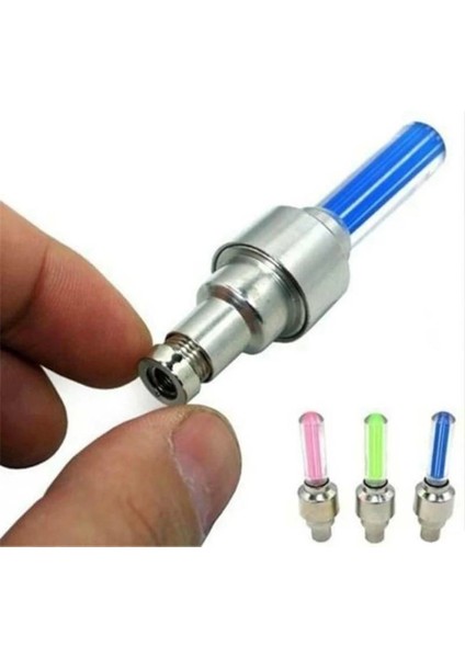 2 Adet Bir Stil Bisiklet Lambası Dağ Yolu Bisiklet Lastiği Lastik Valf Kapakları Işıklar Mtb Telleri LED Tekerlek Bisiklet Bisiklet Aksesuarları Işık (Yurt Dışından)