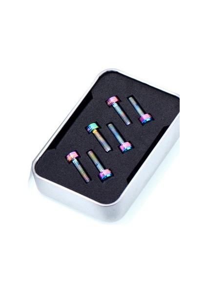 Gökkuşağı Tarzı Rısk M5 * 16MM Titanyum Kök Cıvatalar Bisiklet Mtb Bisiklet Kök Seatpost Kelepçe Vidalar Sabit Cıvatalar Bisiklet Parçaları 3 Renk (Yurt Dışından)