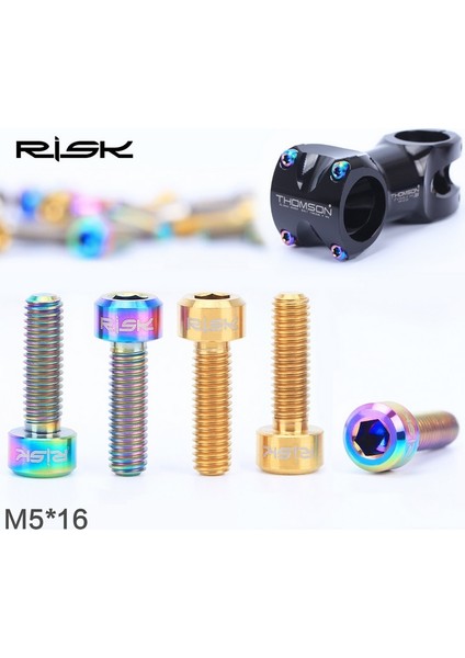 Gökkuşağı Tarzı Rısk M5 * 16MM Titanyum Kök Cıvatalar Bisiklet Mtb Bisiklet Kök Seatpost Kelepçe Vidalar Sabit Cıvatalar Bisiklet Parçaları 3 Renk (Yurt Dışından) fiyatları