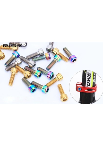 Gökkuşağı Tarzı Rısk M5 * 16MM Titanyum Kök Cıvatalar Bisiklet Mtb Bisiklet Kök Seatpost Kelepçe Vidalar Sabit Cıvatalar Bisiklet Parçaları 3 Renk (Yurt Dışından) modelleri