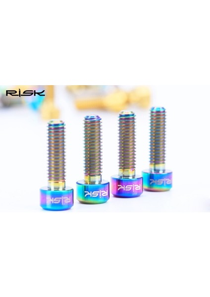 Gökkuşağı Tarzı Rısk M5 * 16MM Titanyum Kök Cıvatalar Bisiklet Mtb Bisiklet Kök Seatpost Kelepçe Vidalar Sabit Cıvatalar Bisiklet Parçaları 3 Renk (Yurt Dışından) indirimleri