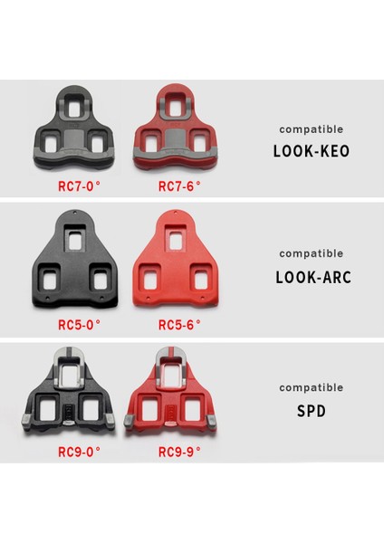 Rc9 Kırmızı Stil Wellgo Bisiklet Pedalları Kramponlar Aksesuarlar Rc7 Siyahkırmızı Yol Bisikleti Ayakkabıları Kramponlar Kilitleme Plakası Ateli Look Keo ile Uyumlu (Yurt Dışından) fırsatları