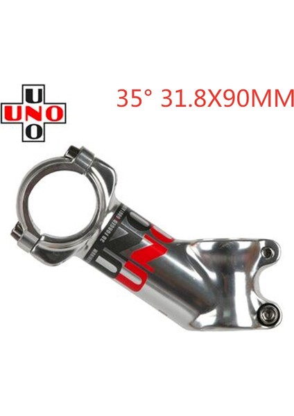 Gümüş 31 8-90MM Stili Uno 35 Derece Yükseltici Tüp Dağ Bisikleti Yol Bisikleti Stemm'nin Pozitif ve Negatif Açısı (Yurt Dışından)