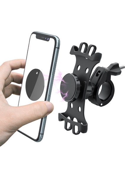 Kırmızı Stil Silikon Bisiklet Telefon Tutacağı Manyetik Bisiklet Gidon Montaj Desteği Motosiklet Gps Navigasyon Cep Telefonu Standı Braketi Tutacağı (Yurt Dışından) fiyatları