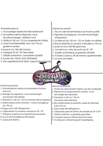No.8 Stili Hssee Graffiti Serisi Bisiklet Kapalı Toz Kapağı Yüksek Li Elastik Kumaş 26 "-28" Yol Bisikleti Kapağı Bisiklet Aksesuarları (Yurt Dışından)