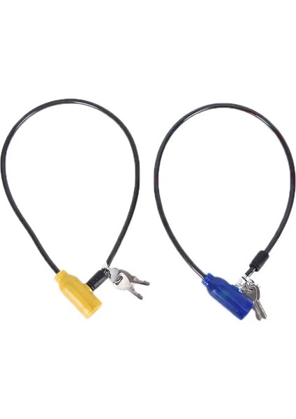 Mavi Stil Bisiklet Kablosu Hırsızlığa Karşı Bisiklet Bisiklet Scooter 2 Tuşlu Güvenlik Kilidi (Yurt Dışından) fiyatları