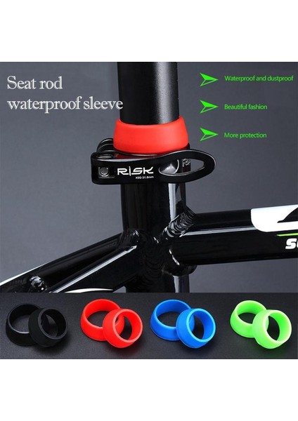 Yeşil 30-35MM Stili Dağ Bisikleti Koltuk Direği Halkası Toz Kapağı Bisiklet Silikon Su Geçirmez Bisiklet Seatpost Kılıfı Koruyucu Bisiklet Aksesuarları (Yurt Dışından) indirimleri