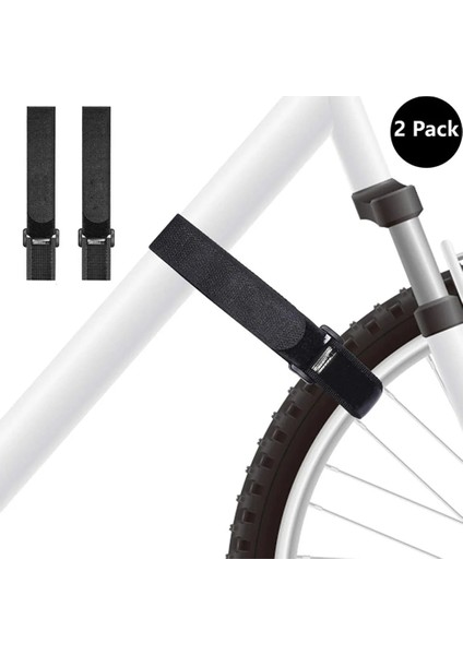 2'li Paket Bisiklet Rafı Kayışı Bisiklet Tekerleği Sabitleyici Askıları, Jel ile Stonger Kavrama, Ayarlanabilir (Yurt Dışından)
