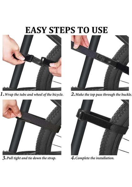 2'li Paket Bisiklet Rafı Kayışı Bisiklet Tekerleği Sabitleyici Askıları, Jel ile Stonger Kavrama, Ayarlanabilir (Yurt Dışından) modelleri