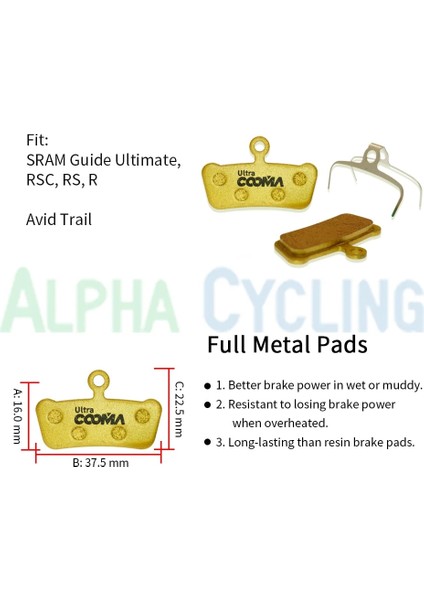 4 Çift, Sram G2 Guide Ultimate, Rsc, Rs, R Avid X0 Trail Elixir Trail, Ultra Class Için Tam Metal Bisiklet Disk Fren Balataları (Yurt Dışından) fırsatları