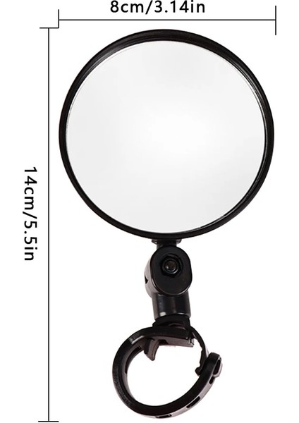 No.1 Tarzı M Derece Ayarlanabilir Bisiklet Dikiz Aynası Bisiklet Bisiklet Gidon Esnek Güvenli Dikiz Dikiz Aynası Döndür Bisiklete Binme (Yurt Dışından)