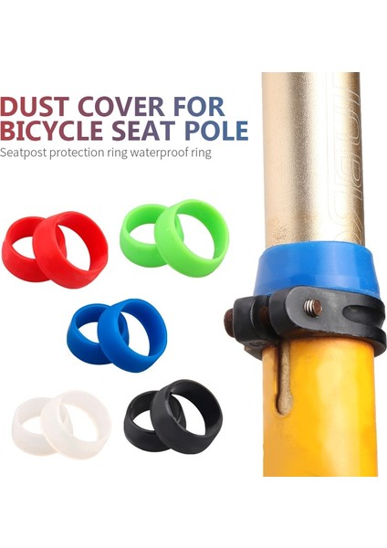 Kırmızı Stil 30-34MM 1 Adet Bisiklet Koltuğu Sonrası Kauçuk Halka Toz Kapağı Bisiklet Silikon Su Geçirmez Mtb Yol Bisikleti Seatpost Silika Jel Koruyucu Kılıf (Yurt Dışından)