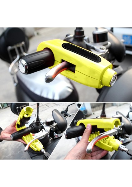 Siyah Stil Evrensel Motosiklet Gidon Kilidi Hırsızlığa Karşı Fren Bisiklet Kavrama Scooter Gidon Güvenlik Hırsızlığa Karşı Koruma Güvenlik Kilidi (Yurt Dışından)