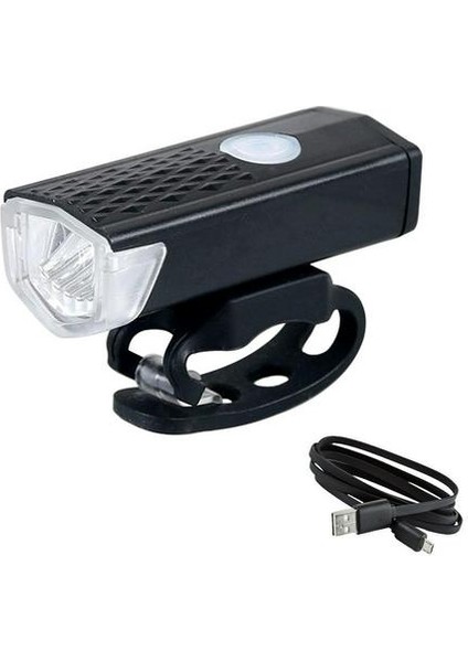 Beyaz Stil USB Şarj Edilebilir LED Bisiklet Işık Bisiklet Aksesuarları Dağ Bisikleti LED Lamba Bisiklet Güvenlik Uyarı Işığı Su Geçirmez Bisiklet Lambası (Yurt Dışından)