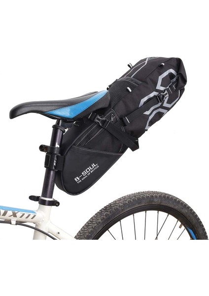 Siyah 12L Stili Su Geçirmez 12L Bisiklet Eyer Çantası, Bisiklet Koltuk Çantası Bisiklet Aksesuarları, Bisiklet Uzun Kuyruk Çantası, Mtb Bisiklet Eyer Çantası (Yurt Dışından)