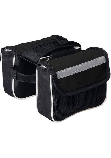 Siyah Stil Bisiklet Çantası Çerçevesi Ön Üst Tüp Bisiklete Binme Cep Telefonu Kılıfı Bisiklet Kılıfı Tüp Bisiklete Binme Gidon Çantaları Mtb Ön Bisiklet Selesi (Yurt Dışından)