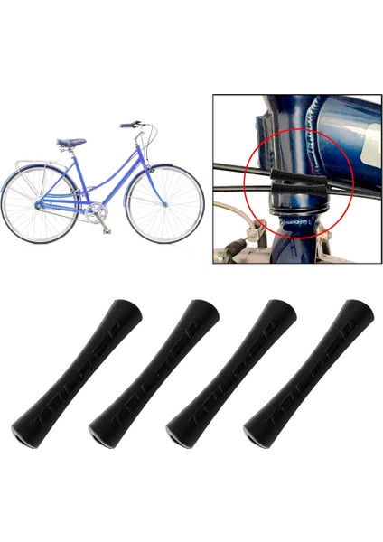 Kırmızı Stil 4 Adetlot Ultralight Bisiklet Kablosu Kauçuk Koruyucu Kol Vites Fren Hattı Borusu Bisiklet Çerçevesi Kablo Kılavuzları Koruma 2 Renkler (Yurt Dışından) modelleri