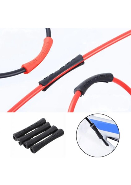 Kırmızı Stil 4 Adetlot Ultralight Bisiklet Kablosu Kauçuk Koruyucu Kol Vites Fren Hattı Borusu Bisiklet Çerçevesi Kablo Kılavuzları Koruma 2 Renkler (Yurt Dışından) fırsatları