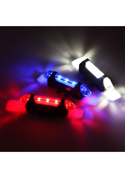AG10 Pil Beyaz Stili Yeni Bisiklet Bisiklet Işığı Şarj Edilebilir LED Arka Lambası USB Arka Kuyruk Güvenlik Uyarısı Bisiklet Işığı Taşınabilir Flaş Işığı Süper Parlak (Yurt Dışından)