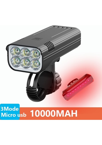Paket D Stili Mah Mtb Bisiklet Işığı Ön USB Şarj Edilebilir LED Bisiklet Işığı Lm Su Geçirmez Bisiklet El Feneri Bisiklet Farı (Yurt Dışından)