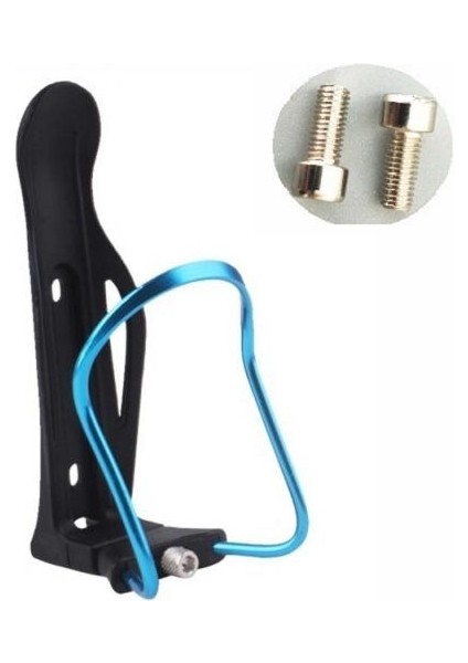 Mavi Stil Bisiklet Şişe Kafesi Dağ Bisikleti Alüminyum Alaşımlı Ayarlanabilir Su Bardağı Tutucu Içecek Tutucu Sürme Ekipmanları Aksesuarları (Yurt Dışından)