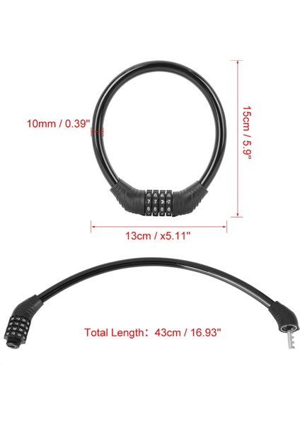 60CM Pembe B Stili x Autohaux Evrensel Bisiklet Kilidi 4 Haneli Kod Kombinasyonu Güvenlik cm Çelik Kablo Bisiklet Bisiklet Kilidi Hırsızlığa Karşı (Yurt Dışından)