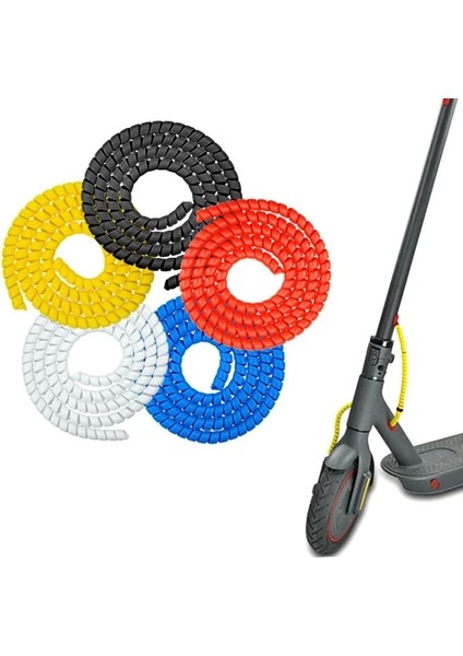 Beyaz Stil E-Bisiklet Scoot Kablo Sarıcı Koruyucu Hat Organizatör Xiaomi M365 Kablo Koruyucu Tel Koruma Sarma Borusu Sarma (Yurt Dışından) fiyatları