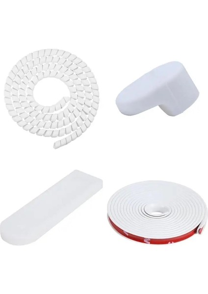 Beyaz Stil Çarpışma Önleyici Şerit Fren Boru Koruyucusu Su Geçirmez Kapak Kanca Kapağı Elektrikli Scooter Koruma Seti Xiaomi M365 Pro Için (Yurt Dışından)