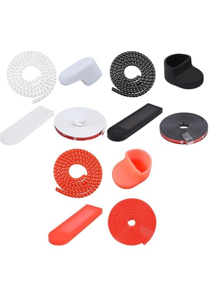 Beyaz Stil Çarpışma Önleyici Şerit Fren Boru Koruyucusu Su Geçirmez Kapak Kanca Kapağı Elektrikli Scooter Koruma Seti Xiaomi M365 Pro Için (Yurt Dışından) modelleri