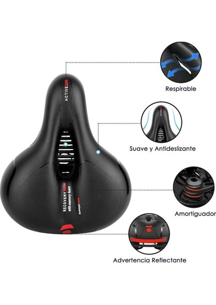 A-5 Stili Yansıtıcı Şok Emici Içi Boş Bisiklet Selesi Mtb Bisiklet Koltuğu Nefes Alabilir Yağmur Geçirmez Bisiklet Yolu Dağ Bisikleti Aksesuarı (Yurt Dışından) modelleri