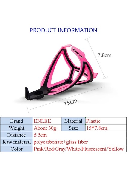 Kırmızı 1pc Tarzı Enlee Dağ Bisikleti Su Şişesi Tutucu Mtb Bisiklet Karbon Şişe Kafesi Ultralight Yüksek Elastik Bisiklet Aksesuarları Parçaları (Yurt Dışından) modelleri