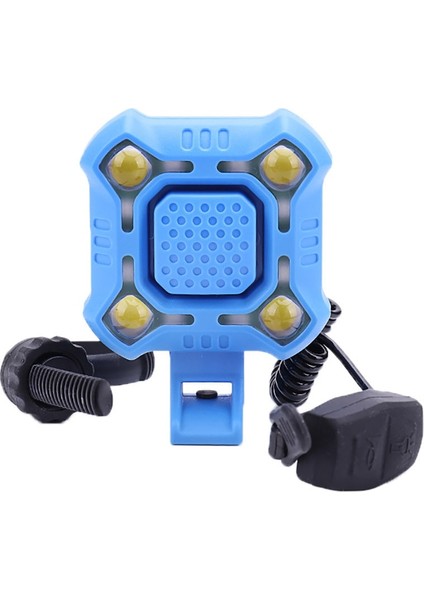 Mavi Stil 5 Modlu USB Bisiklet Işıkları 140DB Boynuzlu Ipx6 Su Geçirmez Şarj Edilebilir LED Bisiklet Işıklı Far ve Arka Lambası Boynuzlu (Yurt Dışından)