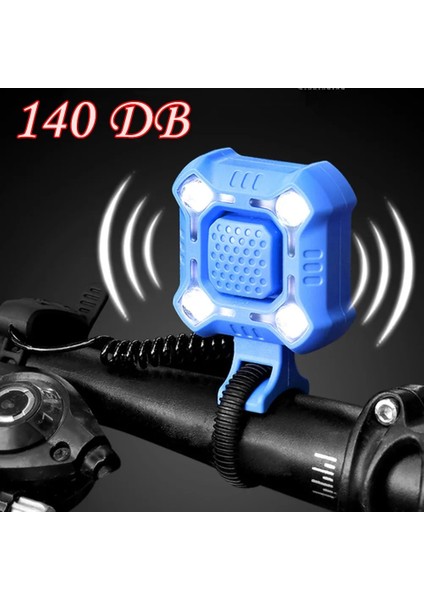 Mavi Stil 5 Modlu USB Bisiklet Işıkları 140DB Boynuzlu Ipx6 Su Geçirmez Şarj Edilebilir LED Bisiklet Işıklı Far ve Arka Lambası Boynuzlu (Yurt Dışından) fiyatları