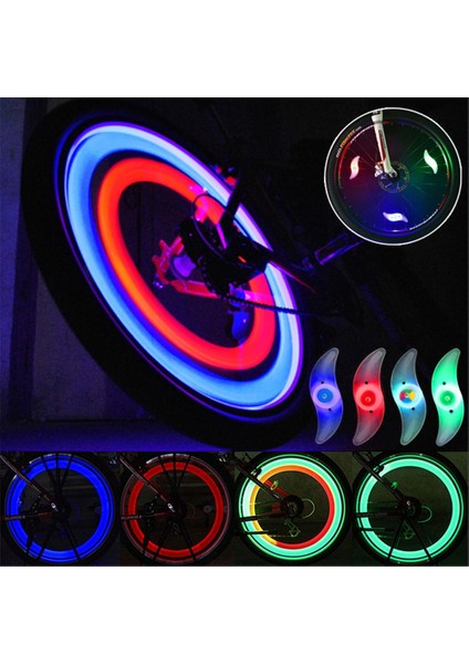 Renk Stili 3 Mod Aydınlatma Bisiklet Işıklı LED Neon Bisiklet Tekerlek Işığı Su Geçirmez Güvenlik Uyarısı Gece Bisiklet Işığı Bisiklet Aksesuarları (Yurt Dışından)
